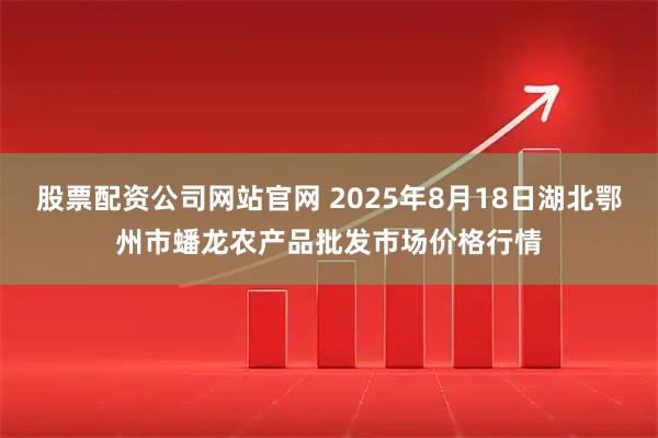 股票配资公司网站官网 2025年8月18日湖北鄂州市蟠龙农产品批发市场价格行情